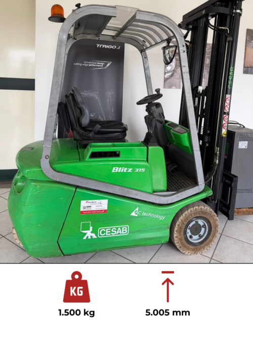 Muletto elettrico usato Modena Cesab Blitz 315